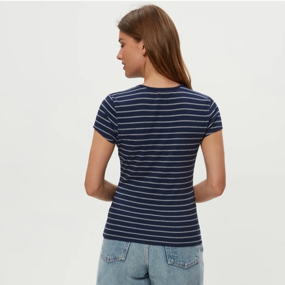 Joy Striped Ribbed Tee - Picture 4 of 8